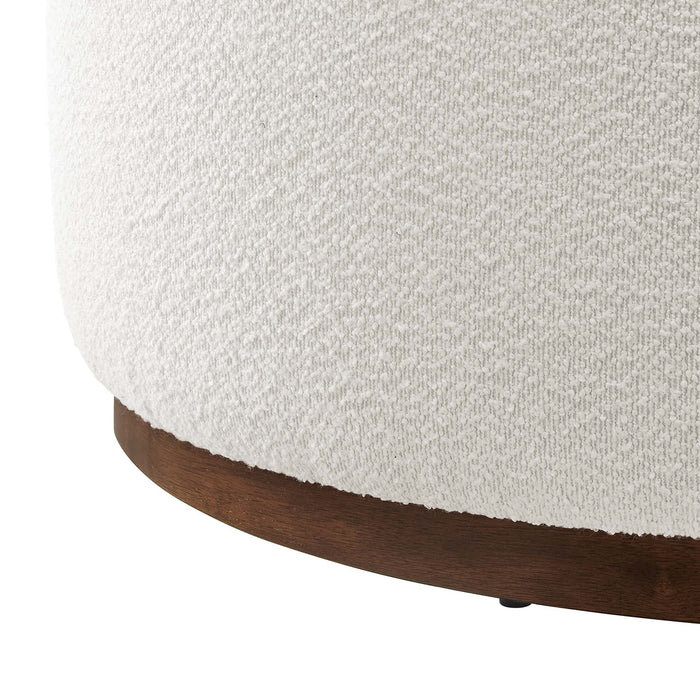Tilden Large 38" Round Boucle Upholstered Ottoman