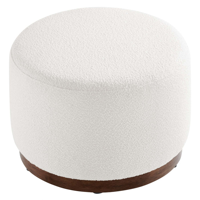 Tilden Large 23" Round Boucle Upholstered Ottoman