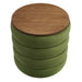 Modway Mezzo Round Performance Velvet Storage Ottoman - Dimensions