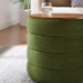 Modway Mezzo Round Performance Velvet Storage Ottoman - Lifestyle View