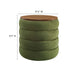Modway Mezzo Round Performance Velvet Storage Ottoman in Brown - Detail View