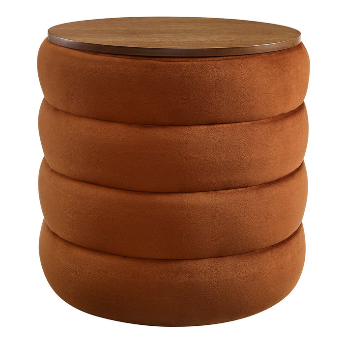 Modway Mezzo Round Performance Velvet Storage Ottoman - View 25