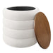 Modway Mezzo Round Boucle Fabric Storage Ottoman - Features