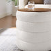 Modway Mezzo Round Boucle Fabric Storage Ottoman - Lifestyle View
