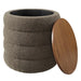 Modway Mezzo Round Boucle Fabric Storage Ottoman - View 15
