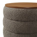 Modway Mezzo Round Boucle Fabric Storage Ottoman - View 16
