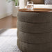 Modway Mezzo Round Boucle Fabric Storage Ottoman - View 13