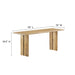 Amistad 60" Wood Dining Table and Bench Set - view 5