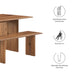 Amistad 60" Wood Dining Table and Bench Set - view 9