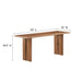 Amistad 60" Wood Dining Table and Bench Set - view 11