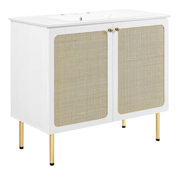 Chaucer Bathroom Vanity with White Basin Included