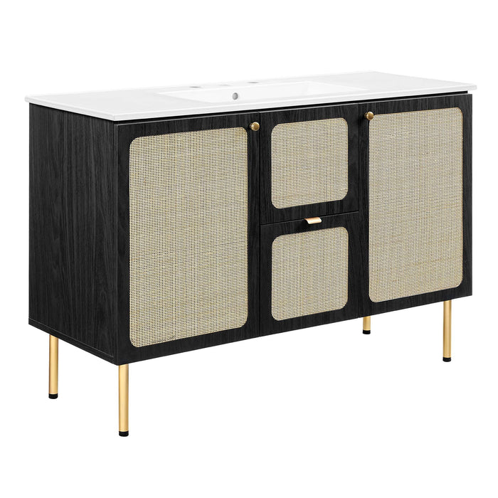 Chaucer 48" Bathroom Vanity with White Basin Included