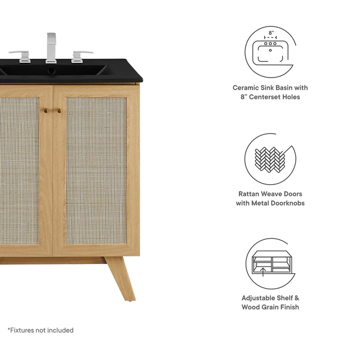 Soma Bathroom Vanity with Black Basin Included