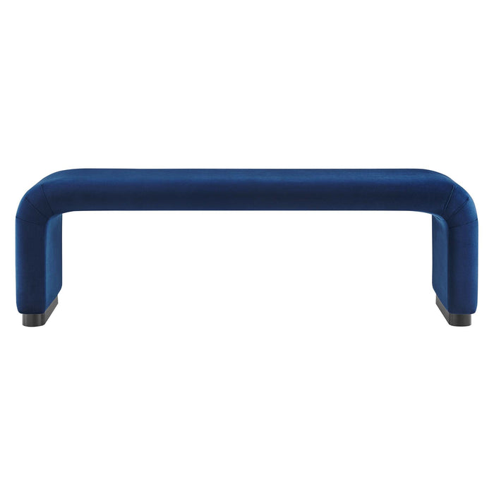 Koda Performance Velvet Waterfall Long Bench