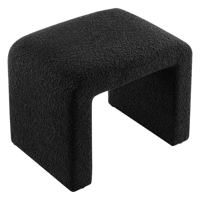 Modway Simba Boucle Fabric Waterfall Stool Living Room Furniture - Installation View