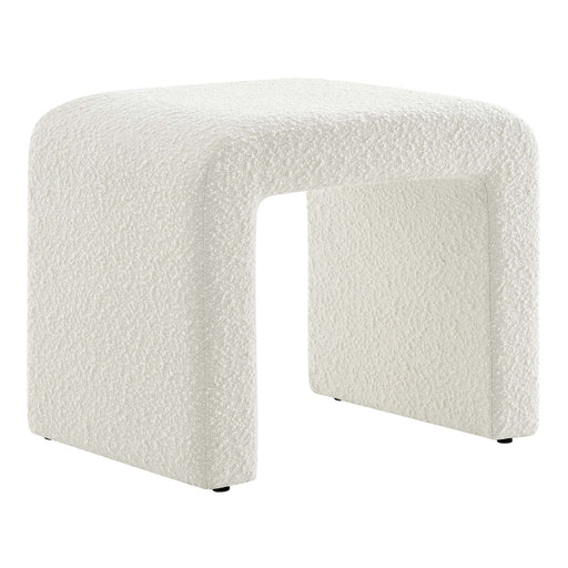 Modway Simba Boucle Fabric Waterfall Stool Living Room Furniture in Black
