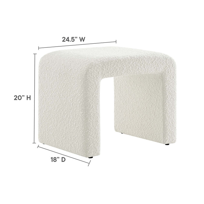 Modway Simba Boucle Fabric Waterfall Stool Living Room Furniture - View 12