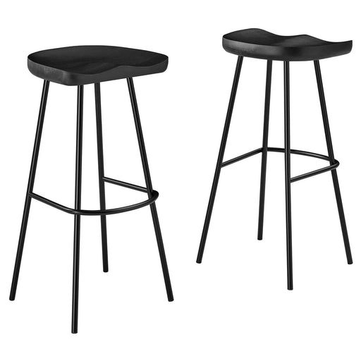 Modway Concord Backless Wood Bar Stools - Set of 2 Living Room Furniture - View 29