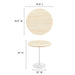 Modway Lippa Round Artificial Travertine Side Table Living Room Furniture - Close-Up
