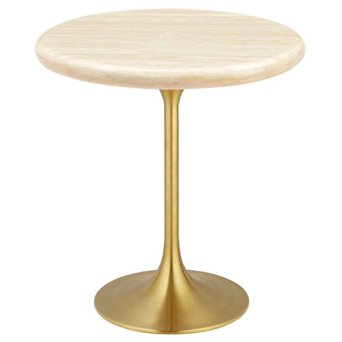 Modway Lippa Round Artificial Travertine Side Table Living Room Furniture - View 22