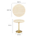 Modway Lippa Round Artificial Travertine Side Table Living Room Furniture - View 11