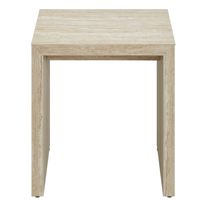 Modway Mirella Faux Travertine Side Table Living Room Furniture - View 9