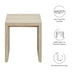 Modway Mirella Faux Travertine Side Table Living Room Furniture in Brown - Detail View