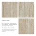 Modway Mirella Faux Travertine Side Table Living Room Furniture in Brown - Side View