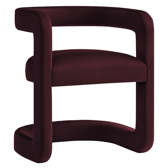 Winslow  Barrel Performance Velvet Dining Chair