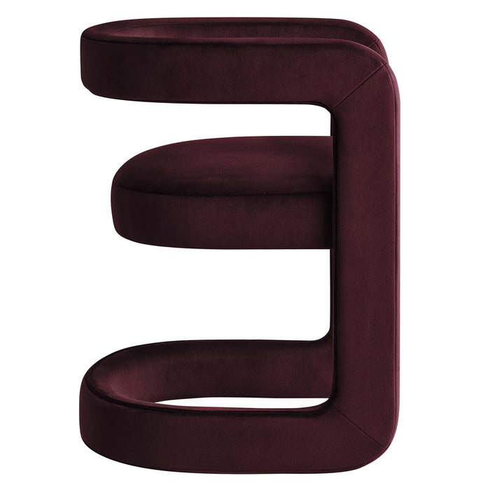 Winslow  Barrel Performance Velvet Dining Chair