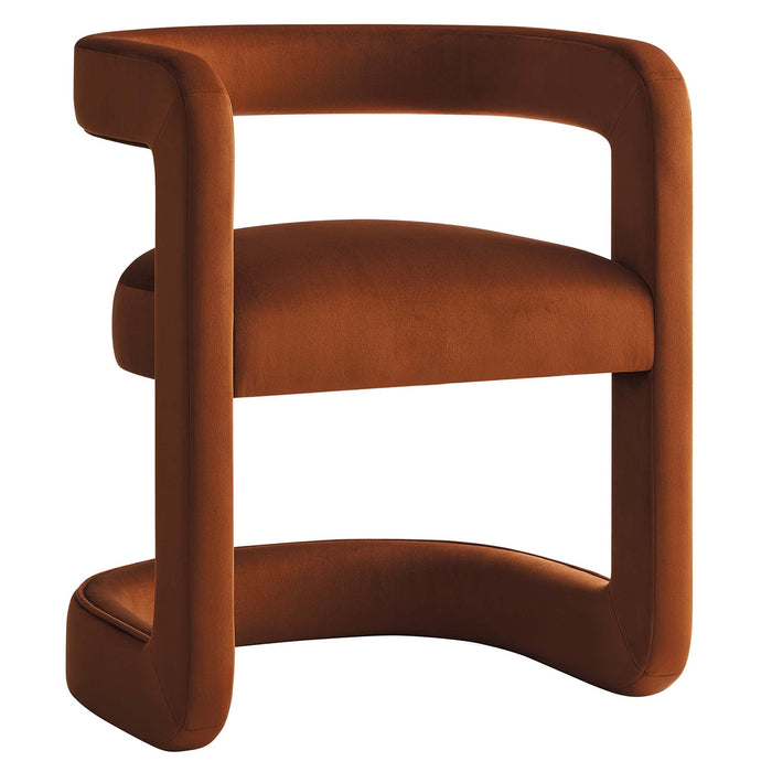 Winslow  Barrel Performance Velvet Dining Chair