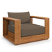Modway Tahoe Outdoor Patio Acacia Wood Chair Living Room Furniture in Brown