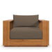 Modway Tahoe Outdoor Patio Acacia Wood Chair Living Room Furniture - Installation View