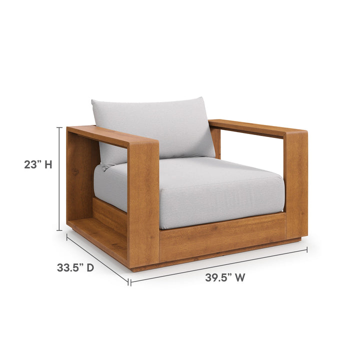Modway Tahoe Outdoor Patio Acacia Wood Chair Living Room Furniture - View 14