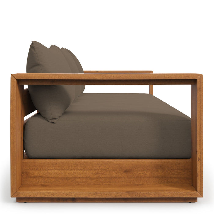 Tahoe Outdoor Patio Acacia Wood Sofa