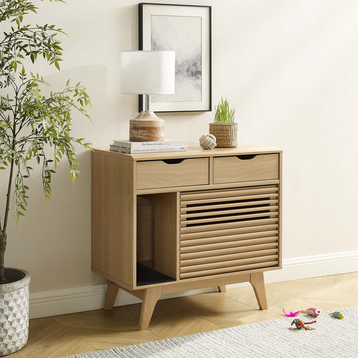 Modway Render Cat Cabinet Storage Shelf - Lifestyle View
