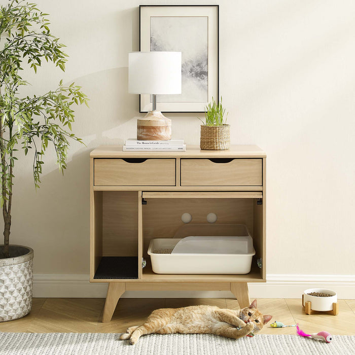Modway Render Cat Cabinet Storage Shelf - Installation View