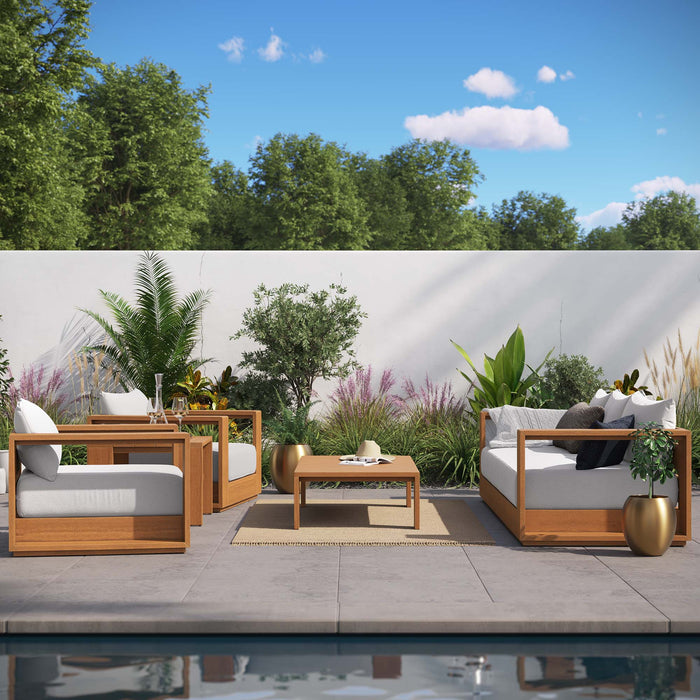 Modway Tahoe 5-Piece Outdoor Patio Acacia Wood Furniture Set - View 25