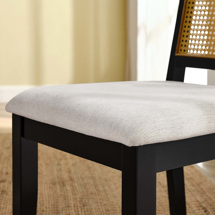 Arlo Faux Rattan and Wood Dining Side Chairs - Set of 2