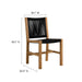 Vienna Outdoor Patio Teak and Rope Armless Dining Chairs Set of 2 Natural Black
