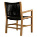 Vienna Outdoor Patio Teak and Rope Dining Armchairs Set of 2 Natural Black