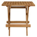 Vienna 3-Piece Outdoor Patio Teak and Rope Armchairs with Folding Side Table Natural Natural