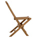 Vienna Outdoor Patio Teak Wood Folding Dining Chairs Set of 4 Natural