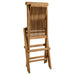 Vienna Outdoor Patio Teak Wood Folding Dining Chairs Set of 4 Natural