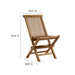 Vienna Outdoor Patio Teak Wood Folding Dining Chairs Set of 4 Natural