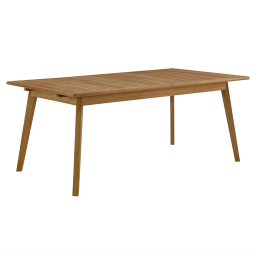Vienna Outdoor Patio Teak Wood Extendable Dining Table Natural