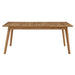 Vienna Outdoor Patio Teak Wood Extendable Dining Table Natural