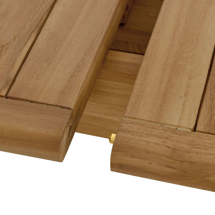 Vienna Outdoor Patio Teak Wood Extendable Dining Table Natural