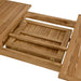 Vienna Outdoor Patio Teak Wood Extendable Dining Table Natural