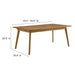 Vienna Outdoor Patio Teak Wood Extendable Dining Table Natural